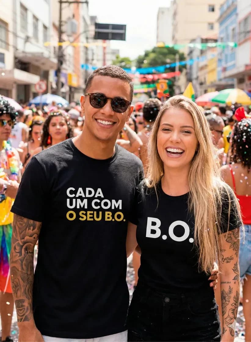 Imagem de Kit 2 Camiseta Casal B.O