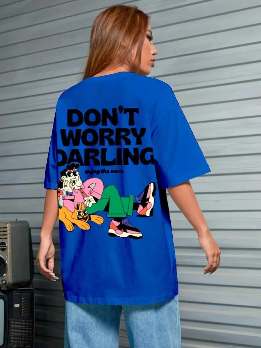 Miniatura 2 de Camiseta Rabisco Darling Casual T Shirt Tumblr Enjoy The New