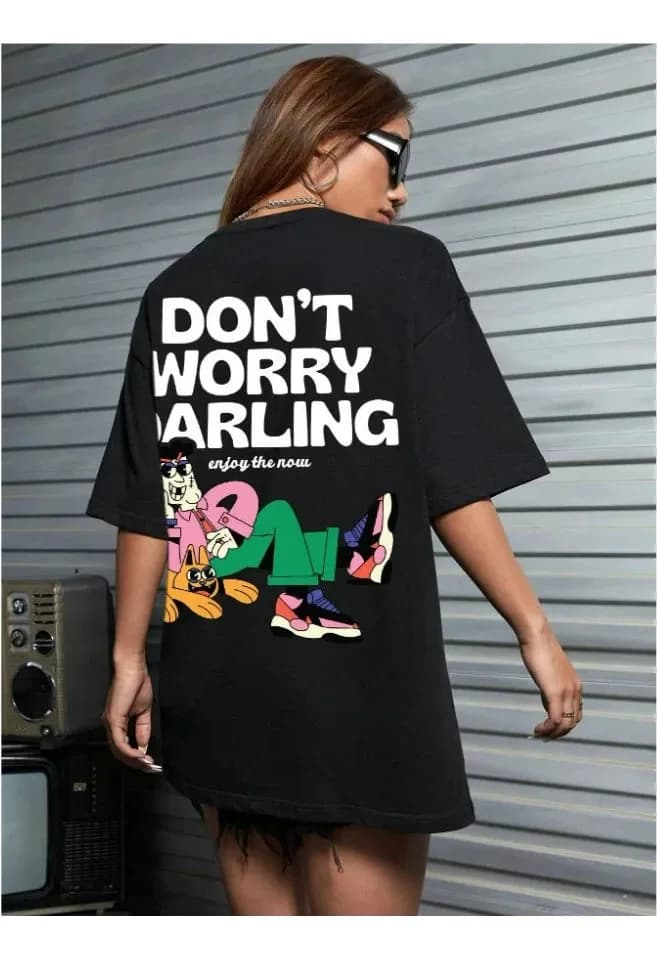 Imagem de Camiseta Rabisco Darling Casual T Shirt Tumblr Enjoy The New