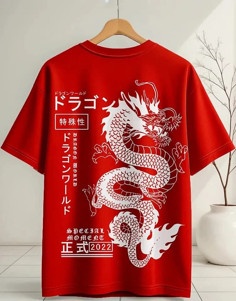 Miniatura 4 de Oversized Masculina Streetwear Dragão