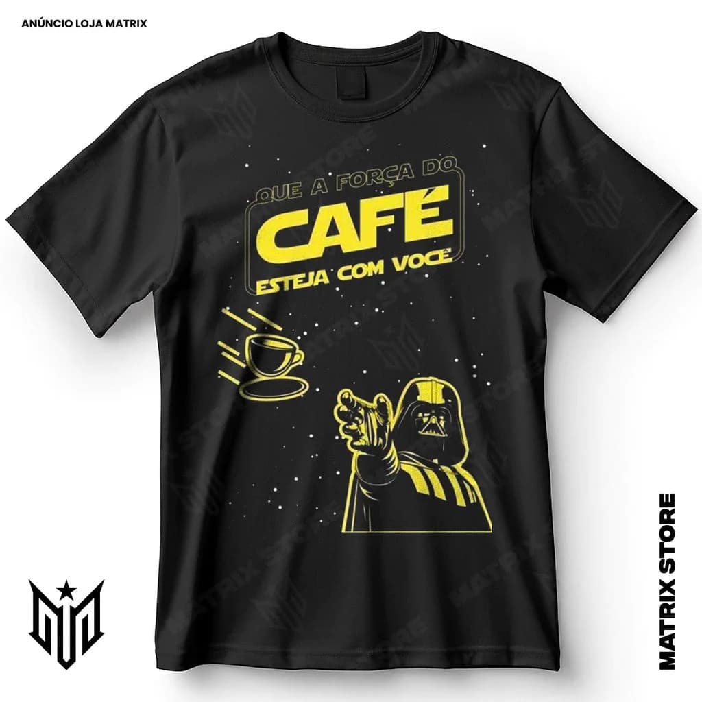 Imagem de Camisa Que a Força do Café Esteja Com Você Star Wars Darth Vader