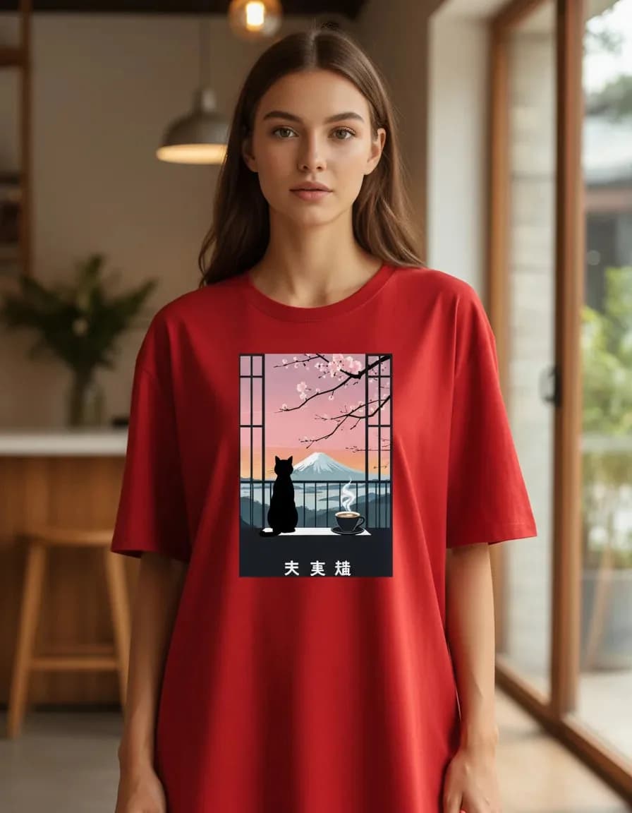 Miniatura 3 de Camiseta Unissex Gato