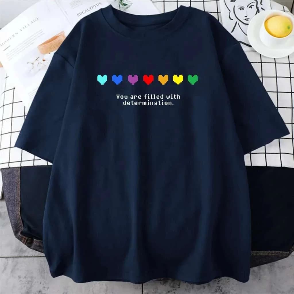 Miniatura 4 de Camiseta Algodão Undertale Youre Filled With Determination Unissex 100% algodão BearStreetwear