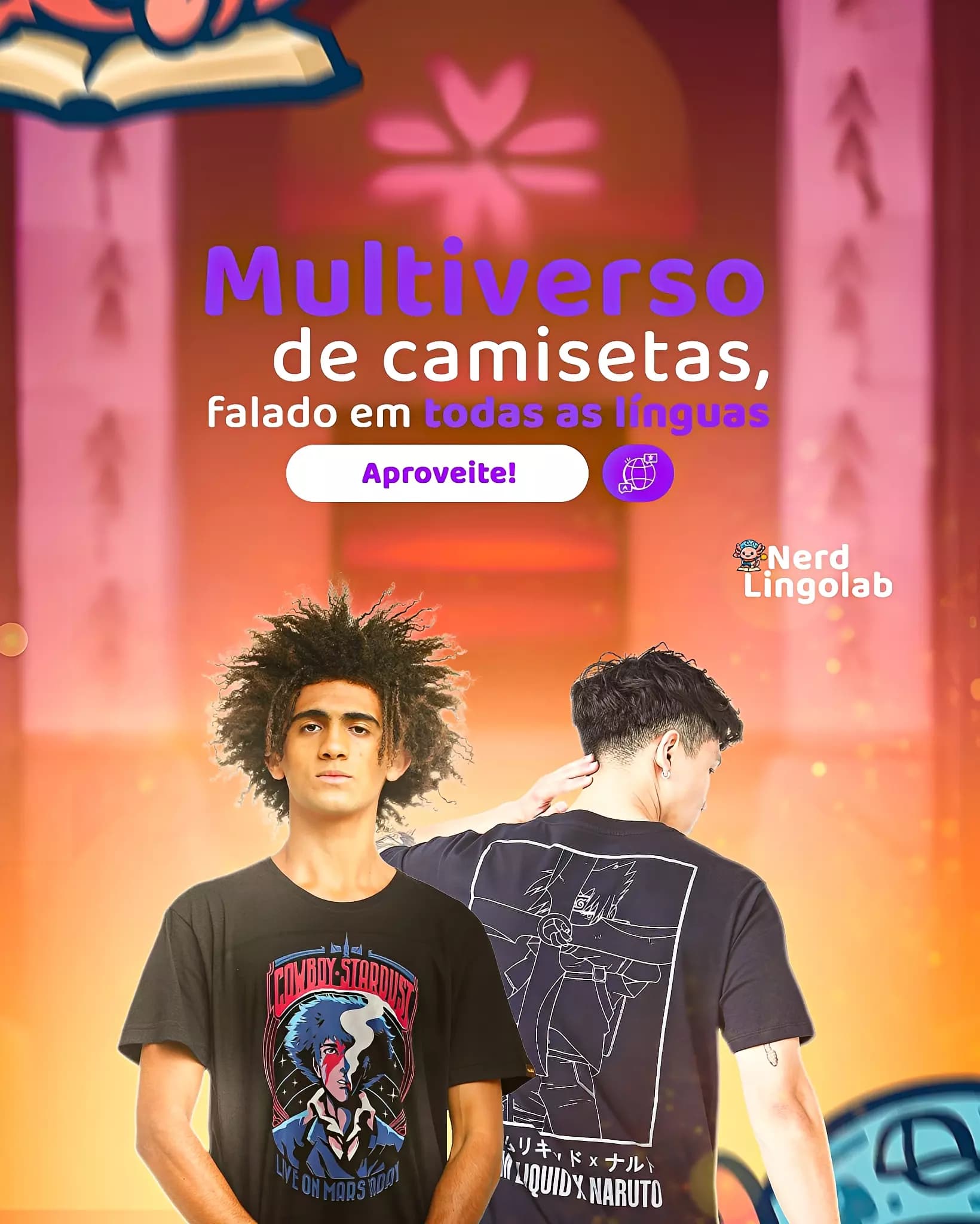 Banner NerdLingoLab com novidades da loja