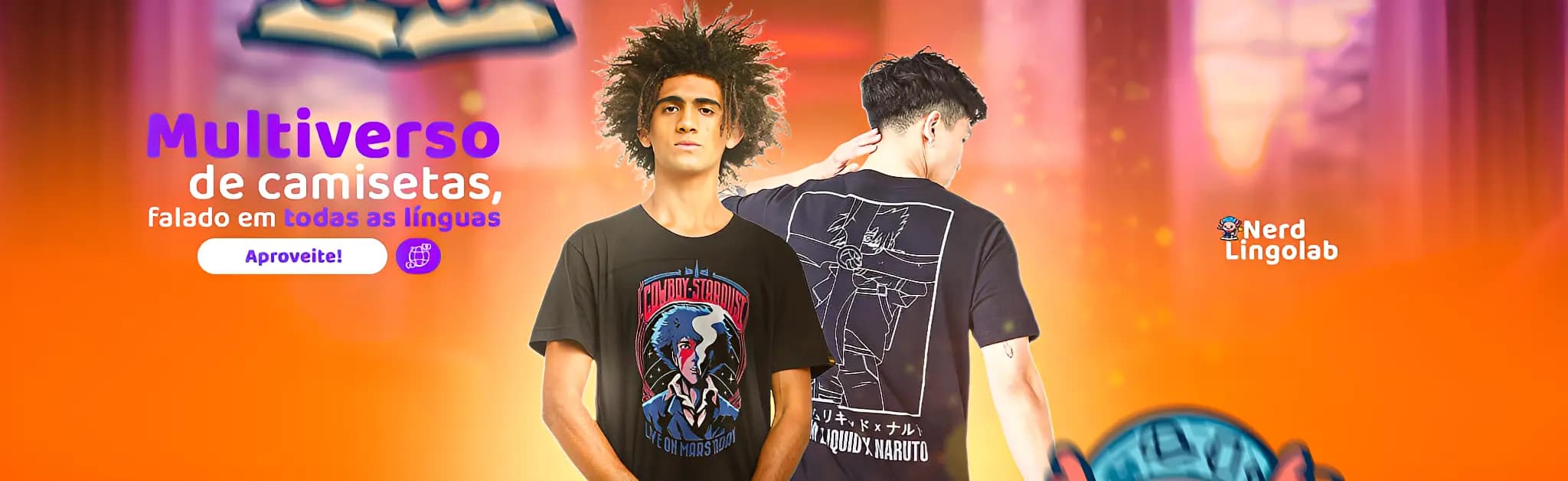Banner NerdLingoLab com novidades da loja